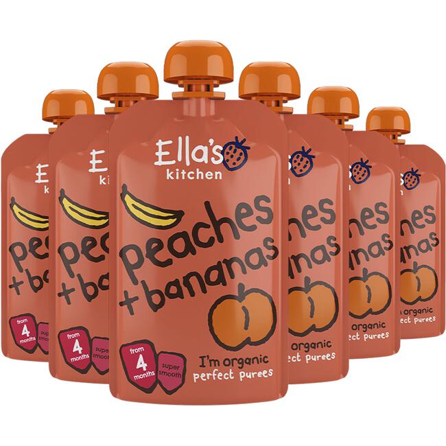 Ella's Kitchen BIO Perzik Banaan 4+ Multipack 6 stuks