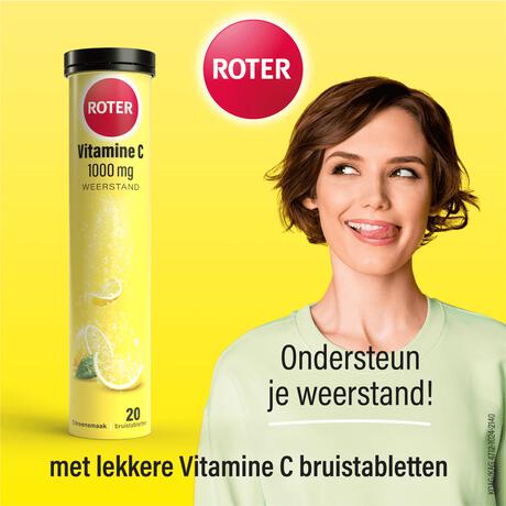 Roter Vitamine C Bruis 1000 mg Citroen 40 bruistabletten