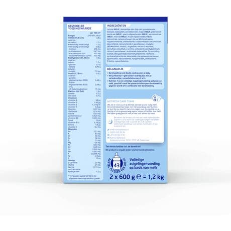 Nutrilon 1 Volledige Zuigelingenvoeding 0-6 Maanden 1200 GR