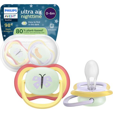 Philips Avent Fopspeen Ultra Air Night 0-6M Double Pack, mixed - SCF376/26