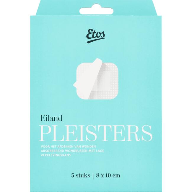 Etos Eiland Pleisters 8 x 10 CM 5 Pleisters