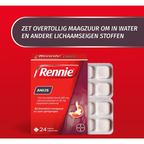 Rennie Anijs Kauwtabletten Bij Brandend Maagzuur 24 stuks