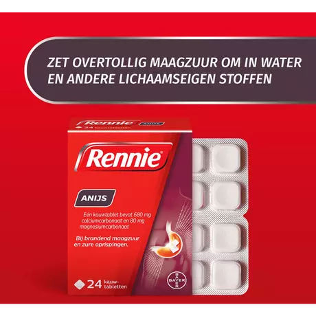 Rennie Anijs Kauwtabletten Bij Brandend Maagzuur 24 stuks