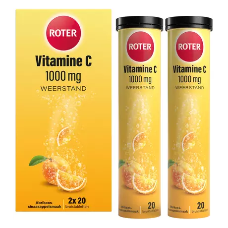 Roter Vitamine C 1000 MG Abrikoos Sinaasappel Bruistabletten 40 stuks