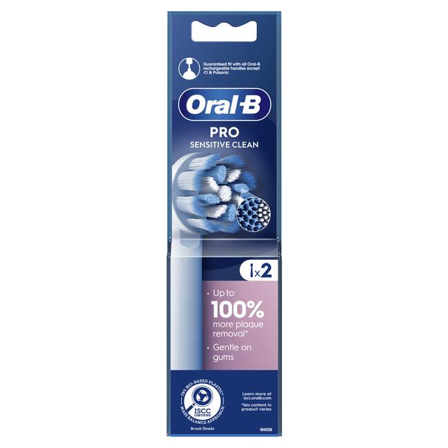 Oral-B Sensitive Clean Opzetborstels Wit 2 Stuks