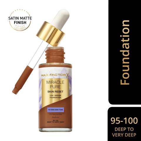 Max Factor Miracle Pure Serum Foundation 95-100 Deep To Very Deep 30 ML