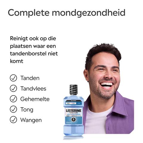 Listerine® Total Care Bescherming Tegen Tandsteen Mondwater 500 ML