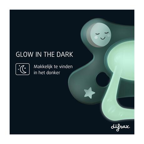 Difrax Fopspeen Natural 18+ Maanden Glow in the Dark BPA-vrij