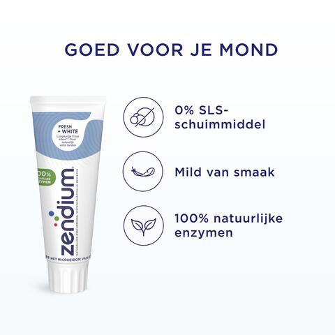 Zendium Fresh+White Tandpasta 75 ML