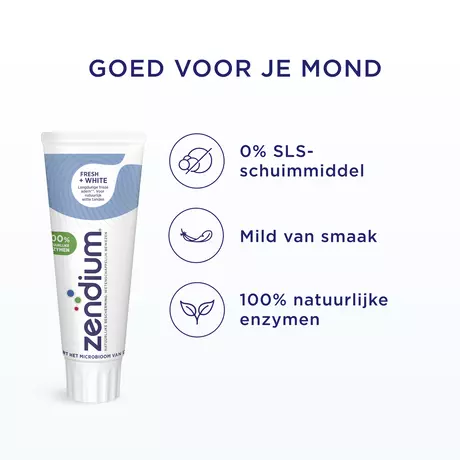 Zendium Fresh+White Tandpasta 75 ML