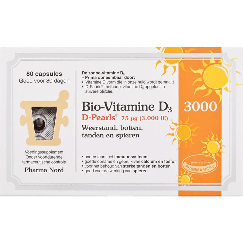Pharma Nord Bio Vitamine D3 75μg 3.000IE Capsules 90 stuks