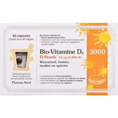 Pharma Nord Bio Vitamine D3 75μg 3.000IE Capsules 90 stuks