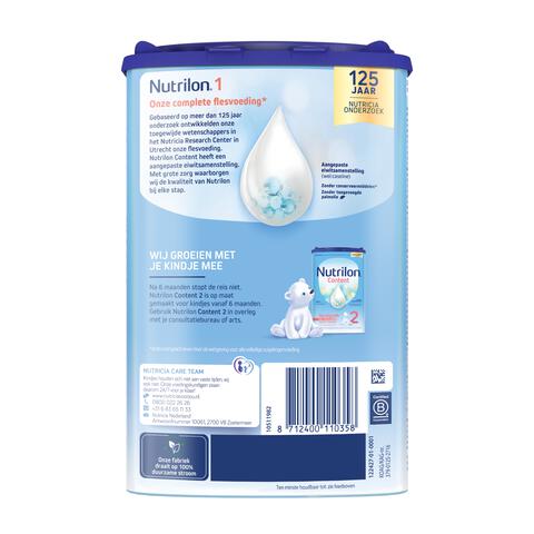 Nutrilon Content 1 Volledige Zuigelingenvoeding 0-6 Maanden 800 gram