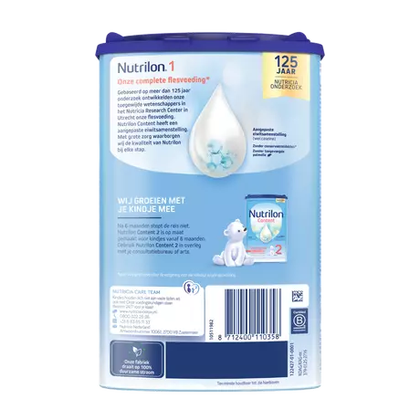 Nutrilon Content 1 Volledige Zuigelingenvoeding 0-6 Maanden 800 gram