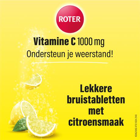 Roter Vitamine C Bruis 1000 mg Citroen 40 bruistabletten