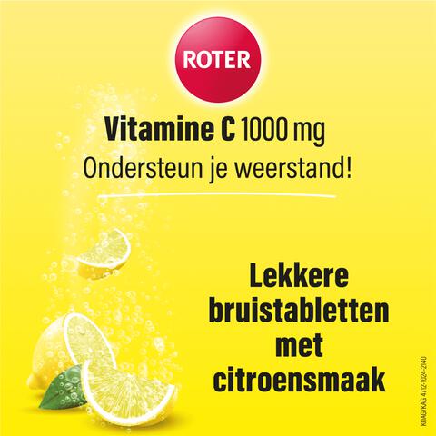 Roter Vitamine C Bruis 1000 mg Citroen 40 bruistabletten
