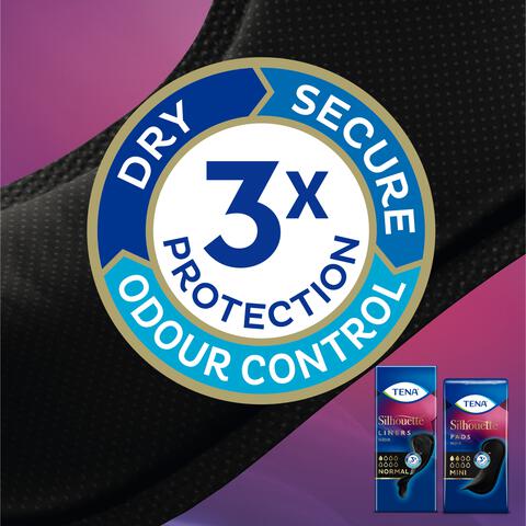 TENA Silhouette Noir Mini Incontinentieverband 18 stuks