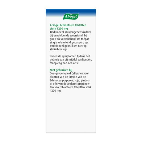 A.Vogel Echinaforce Bij Onvoldoende Weerstand En Griep Tabletten 30 stuks