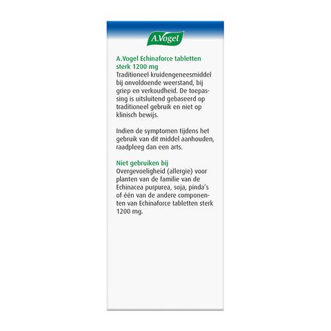 A.Vogel Echinaforce Bij Onvoldoende Weerstand En Griep Tabletten 30 stuks