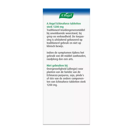 A.Vogel Echinaforce Bij Onvoldoende Weerstand En Griep Tabletten 30 stuks