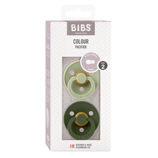 BIBS Fopspeen Two Pack Natuurlijk Rubber Sage/Hunter Green Maat 2