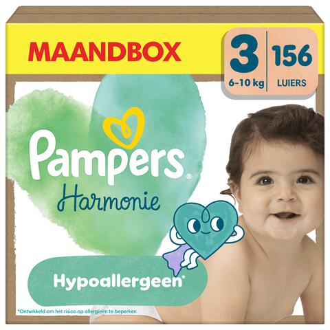 Pampers Harmonie Maandbox Luiers Maat 3 6-10 KG 156 stuks