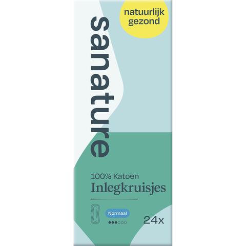 Sanature 100% Katoenen Inlegkruisjes Normaal Doosje 24 stuks