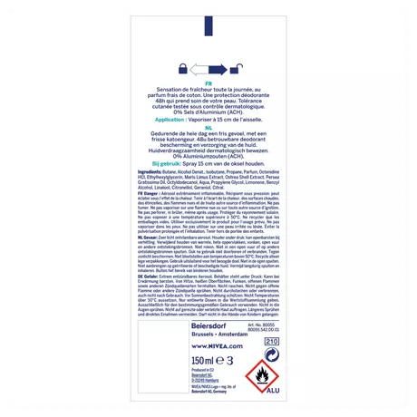 NIVEA Fresh Comfort Deodorant Spray 150 ML