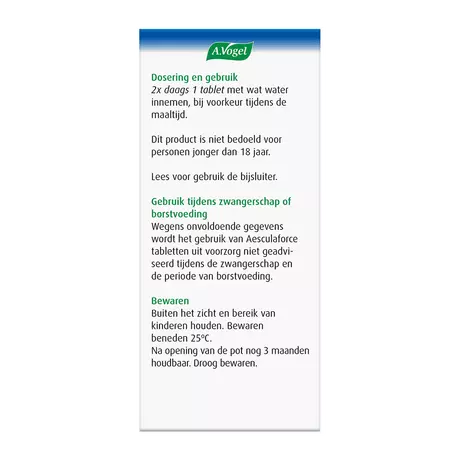 A.Vogel Aesculaforce bij Spataderen & Zware Benen tabletten 50 stuks