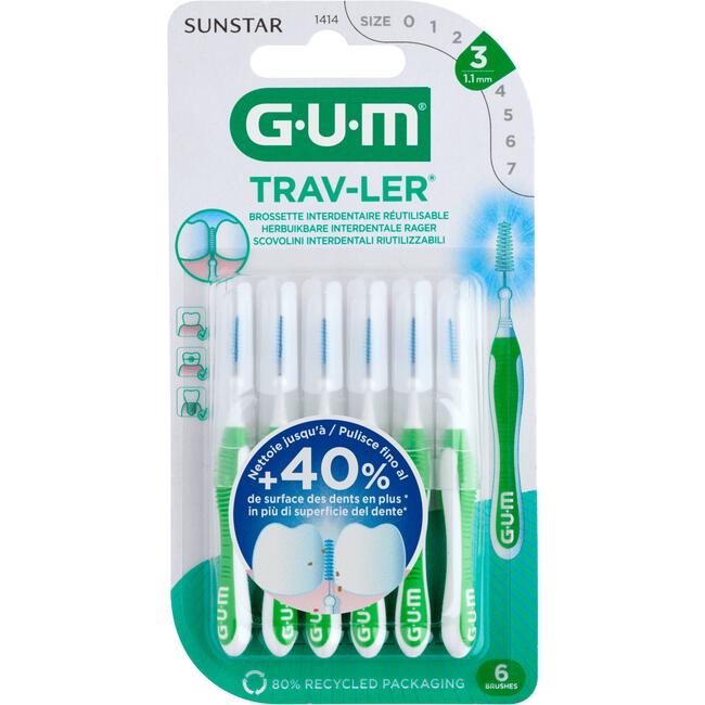 GUM Trav-Ler Groen 1,1 MM