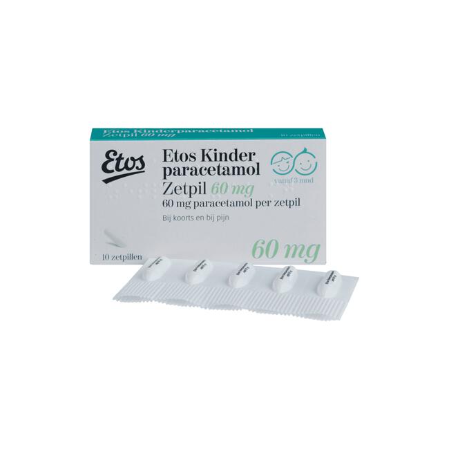 Etos Kinderparacetamol 60 mg Zetpil