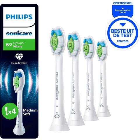 Philips Sonicare Optimal White Opzetborstel Wit 4-Pack - HX6064/87