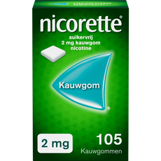 Nicorette Suikervrij Kauwgom 2 Mg 105 Stuks