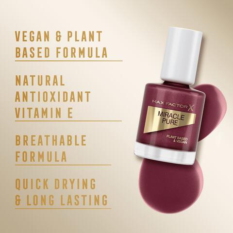 Max Factor Miracle Pure Vegan Nagellak 373 Regal Garnet