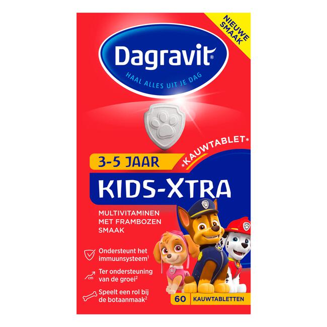 Dagravit Kids-Xtra 3-5 jaar 60 kauwtabletten
