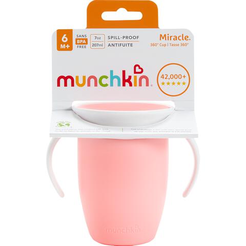 Munchkin Miracle 360° Trainer Anti-Lek Drinkbeker Roze