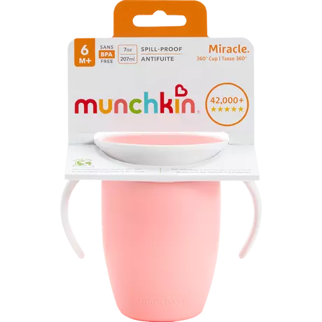 Munchkin Miracle 360° Trainer Anti-Lek Drinkbeker Roze