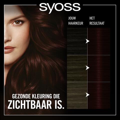 Syoss Oleo Intense Permanente Haarkleuring 3-22 Warm Donker Bordeaux