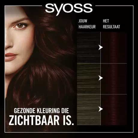Syoss Oleo Intense Permanente Haarkleuring 3-22 Warm Donker Bordeaux