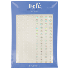 Splendid gezicht glitterstickers parel