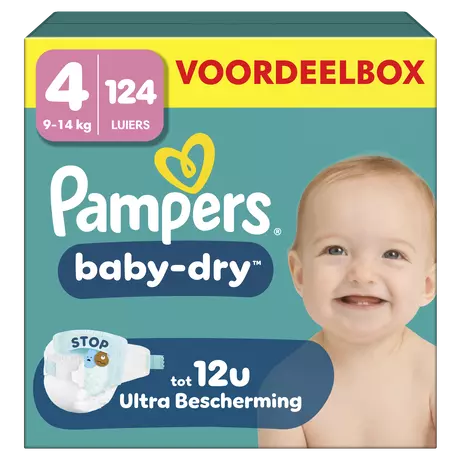 Pampers Baby Dry Voordeelbox Luiers Maat 4 9-14 kg 124 stuks