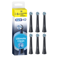 Oral-B iO Ultimate Clean Opzetborstels Zwart 6 Stuks