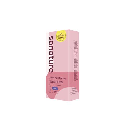 Sanature 100% Katoenen Tampons Super 16 stuks