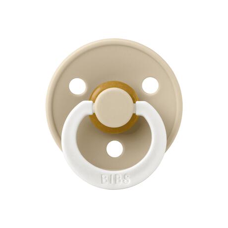 BIBS Glow in the dark Fopspeen Two Pack Natuurlijk Rubber Vanilla/Dark Oak Maat 2