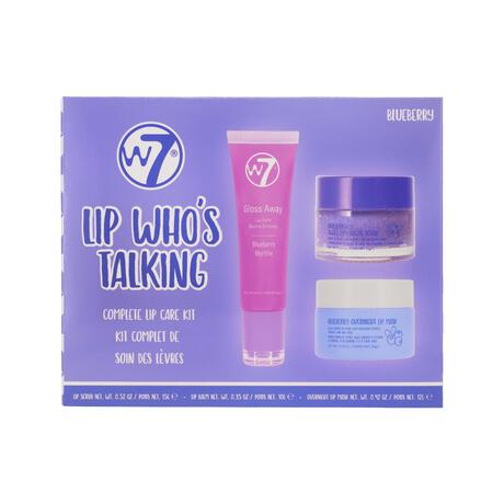 W7 Lip Who's Talk Gift Set Blue Berry