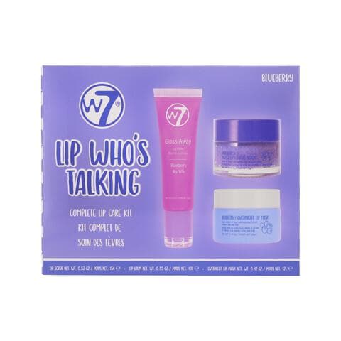 W7 Lip Who's Talk Gift Set Blue Berry