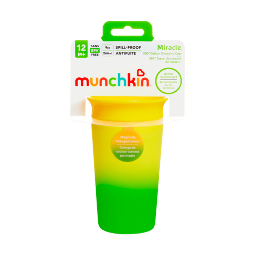 Munchkin Miracle 360° Color Changing Anti-Lek Drinkbeker Geel