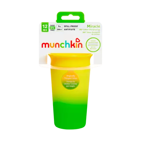 Munchkin Miracle 360° Color Changing Anti-Lek Drinkbeker Geel
