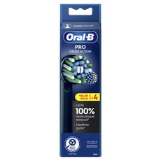 Oral-B Cross Action Opzetborstels Zwart - 4 Stuks