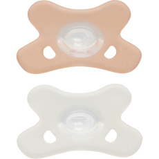 Difrax Fopspeen Natural Siliconen Blossom/Wit 0-6 Maanden